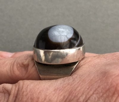 1980s Agate Ring