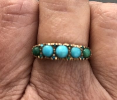 Victorian Turquoise 9ct Ring