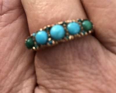 Victorian Turquoise 9ct Ring
