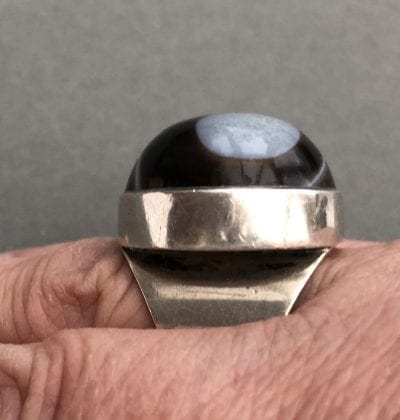 1980s Agate Ring