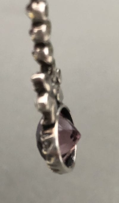 Georgian Amethyst Silver Earrings