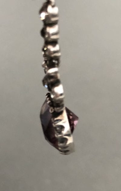 Georgian Amethyst Silver Earrings