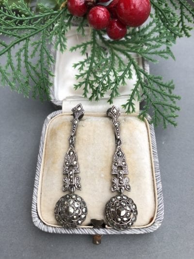 1920s Silver Marcasite Earrings