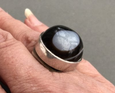 1980s Agate Ring