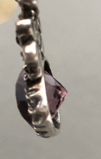 Georgian Amethyst Silver Earrings