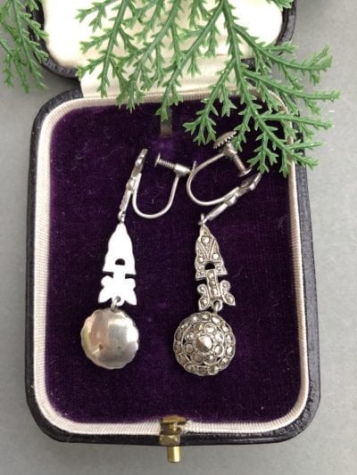 1920s Silver Marcasite Earrings