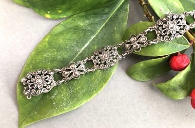 1930s silver marcasite bracelet