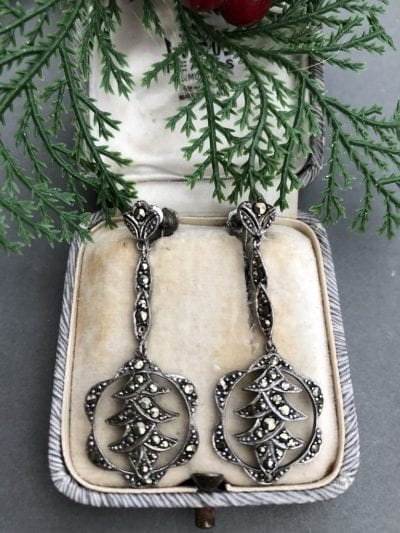 1930s Silver Marcasite Earrings