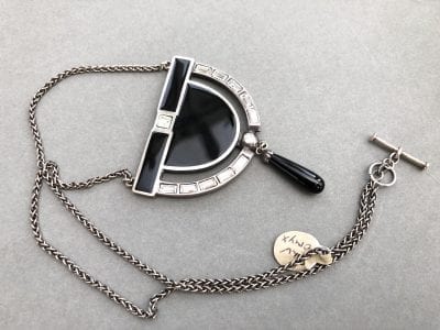 1920s Style Silver Pendant