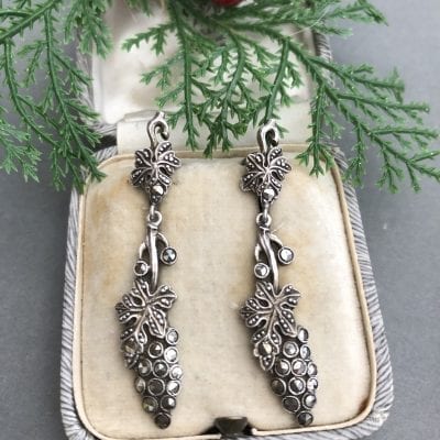 Silver Marcasite 1930s Earrings