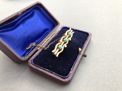 Victorian Turquoise 15ct Brooch