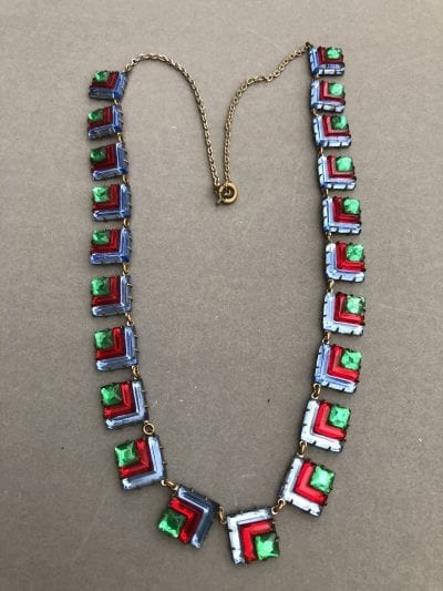 1920s Vauxhall Glass Necklace
