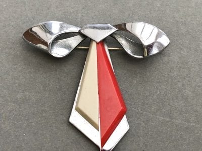 1920s Jakob Bengel Bow Brooch