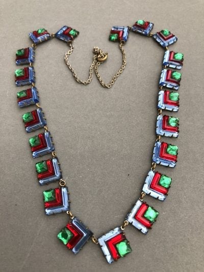 1920s Vauxhall Glass Necklace
