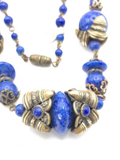 Neiger Lapis Blue Glass necklace