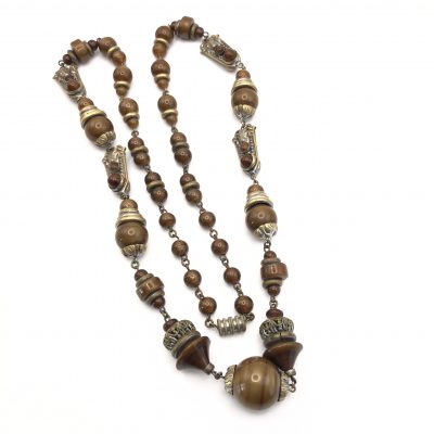 Neiger Rams Head brown beaded Necklace