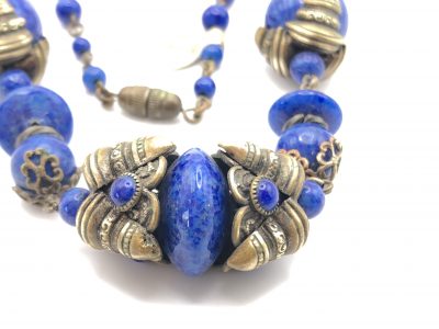 Neiger Lapis Blue Glass necklace