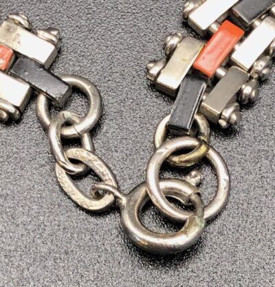 Jacob Bengel Brickwork (Mauerwerk) Orange and Black Necklace