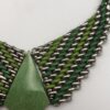 Jacob Bengel Brickwork (Mauerwerk) Green Bakelite Necklace