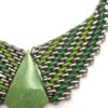Jacob Bengel Brickwork (Mauerwerk) Green Bakelite Necklace