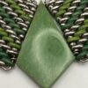 Jacob Bengel Brickwork (Mauerwerk) Green Bakelite Necklace