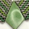 Jacob Bengel Brickwork (Mauerwerk) Green Bakelite Necklace