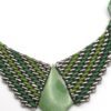 Jacob Bengel Brickwork (Mauerwerk) Green Bakelite Necklace