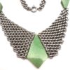 Jacob Bengel Brickwork (Mauerwerk) Green Bakelite Necklace