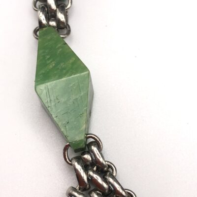 Jacob Bengel Brickwork (Mauerwerk) Green Bakelite Necklace