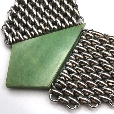 Jacob Bengel Brickwork (Mauerwerk) Green Bakelite Necklace