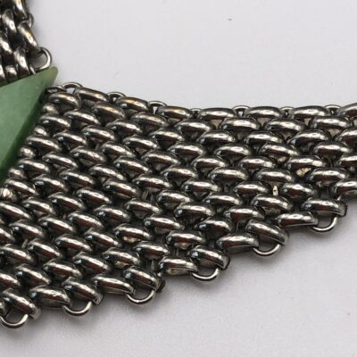 Jacob Bengel Brickwork (Mauerwerk) Green Bakelite Necklace