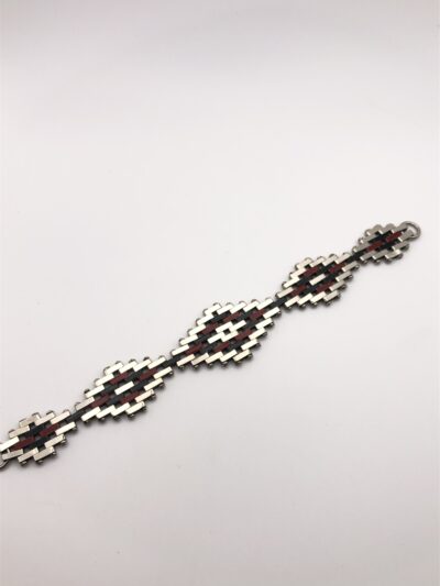 IMG 9550 scaled Vintage Jakob Bengel Brickwork (Mauerwerk) Red and Black Bracelet