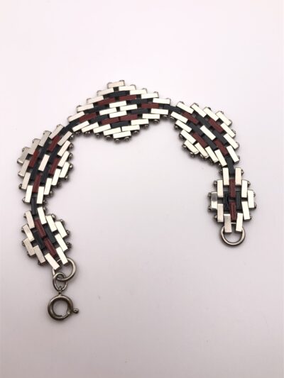 IMG 9552 scaled Vintage Jakob Bengel Brickwork (Mauerwerk) Red and Black Bracelet