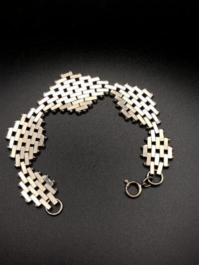 IMG 9560 scaled Vintage Jakob Bengel Brickwork (Mauerwerk) Red and Black Bracelet