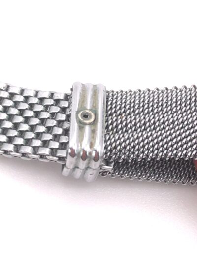Vintage Jakob Bengel Red Galalith and Flat chrome chain link Necklace 1920-1930